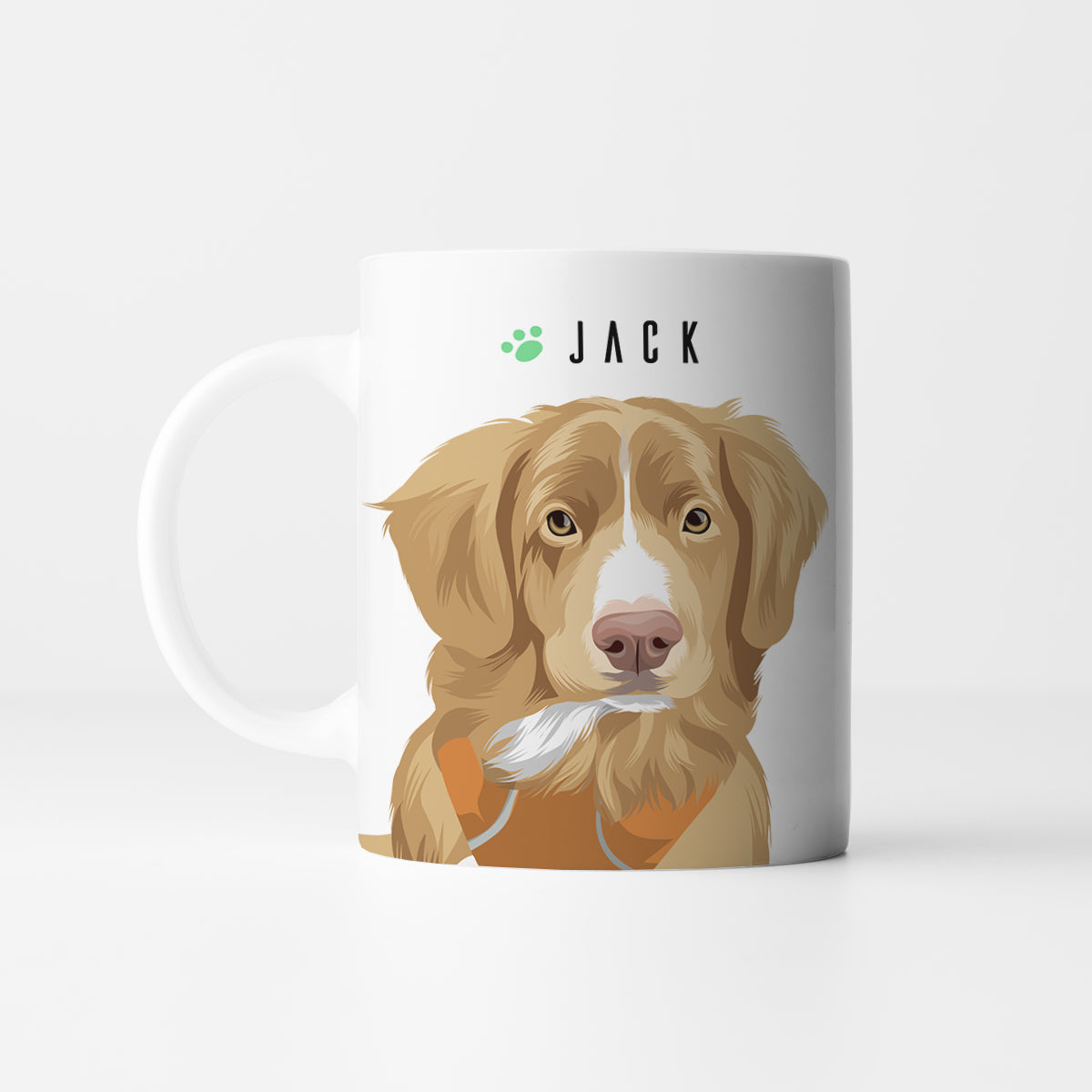 Pet Portrait Mug Personalized, Gift for Her, Gift for Him, Valentines, Handmade