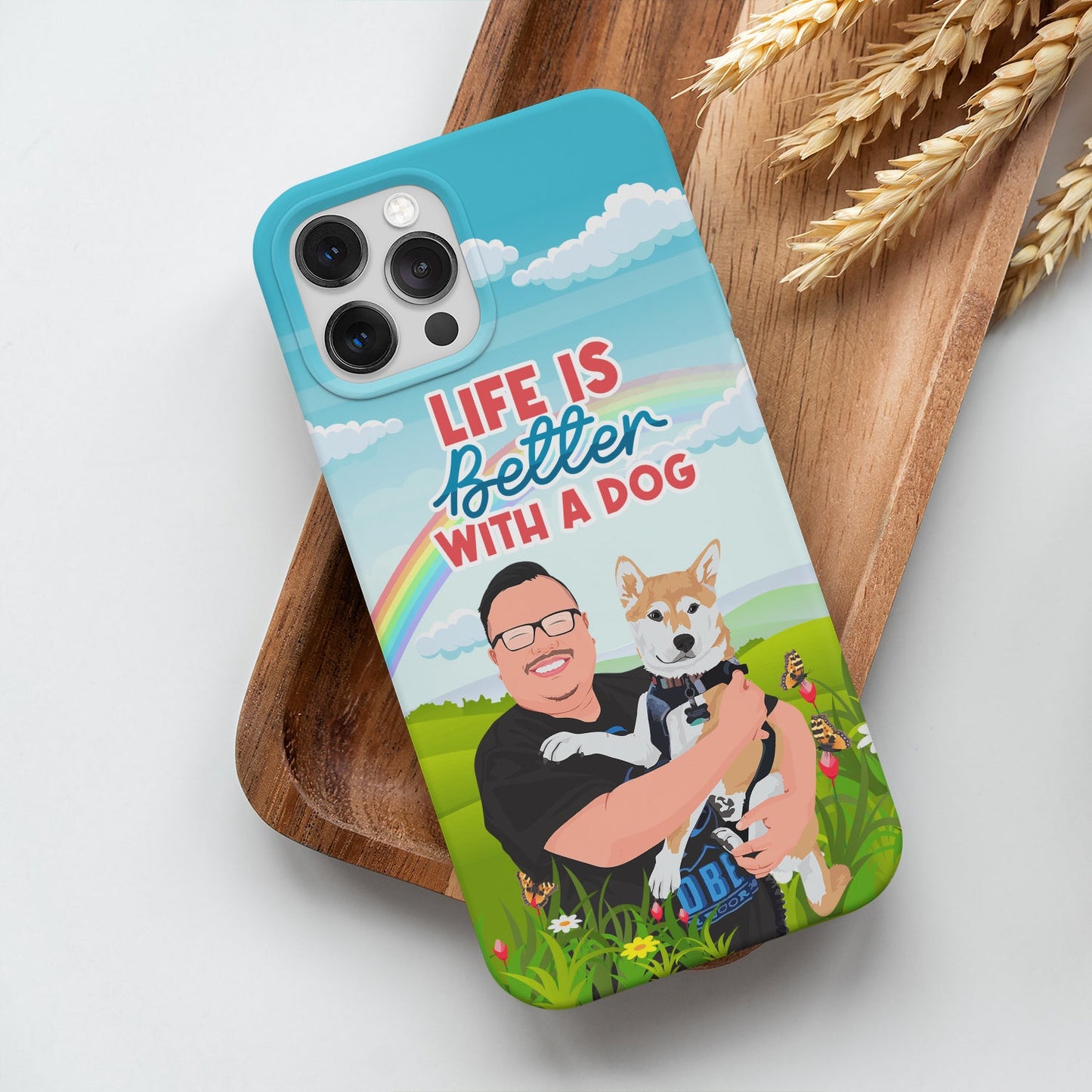 Life is Better with a Dog Phone Case Personalized, Gift for Her, Gift for Him, Valentines, Handmade