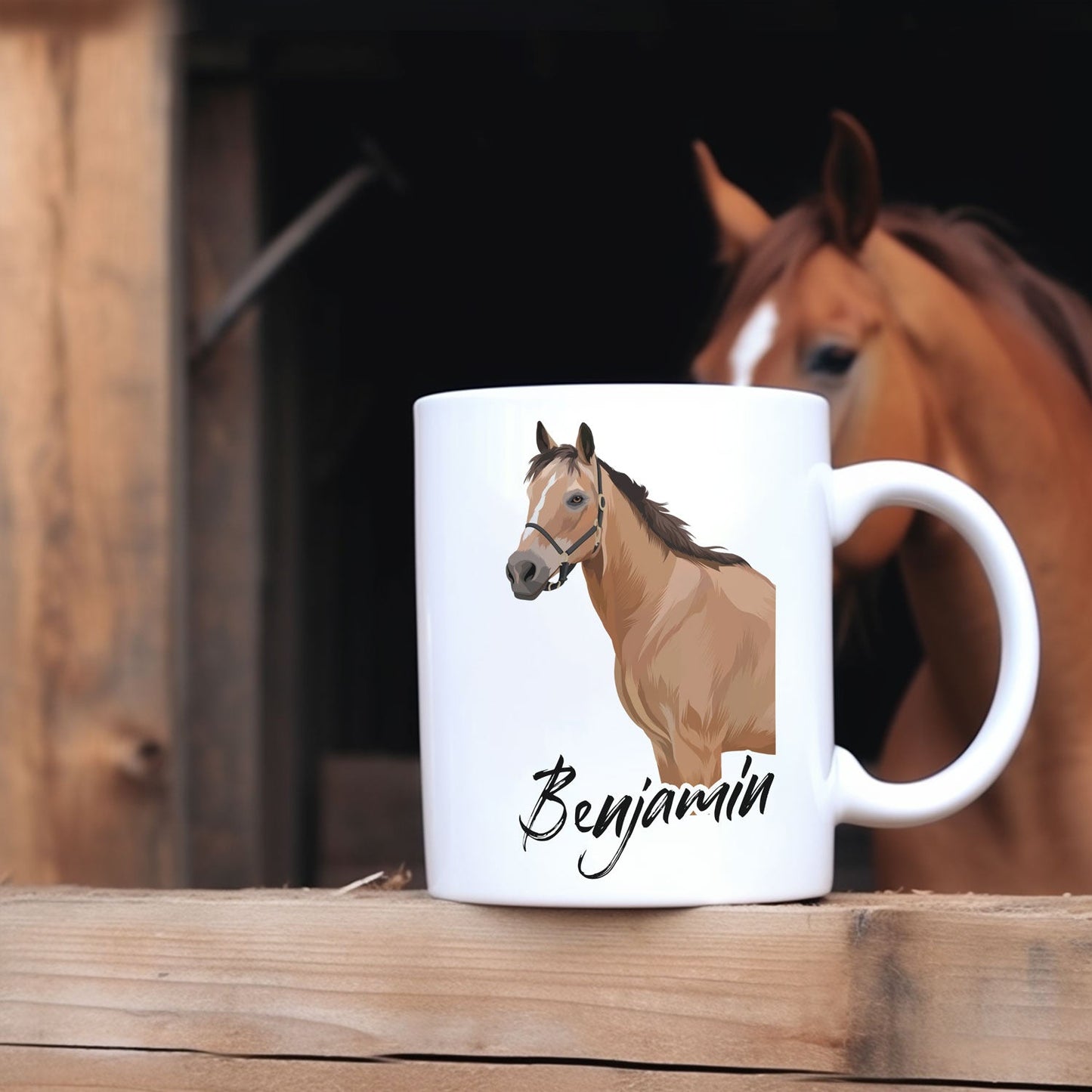 Custom Horse Drawing Mug, Gift for Her, Gift for Him, Valentines, Handmade