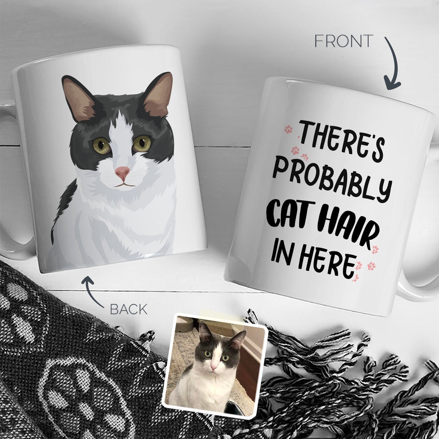 Personalized Cat Mug, Gift for Her, Gift for Him, Handmade