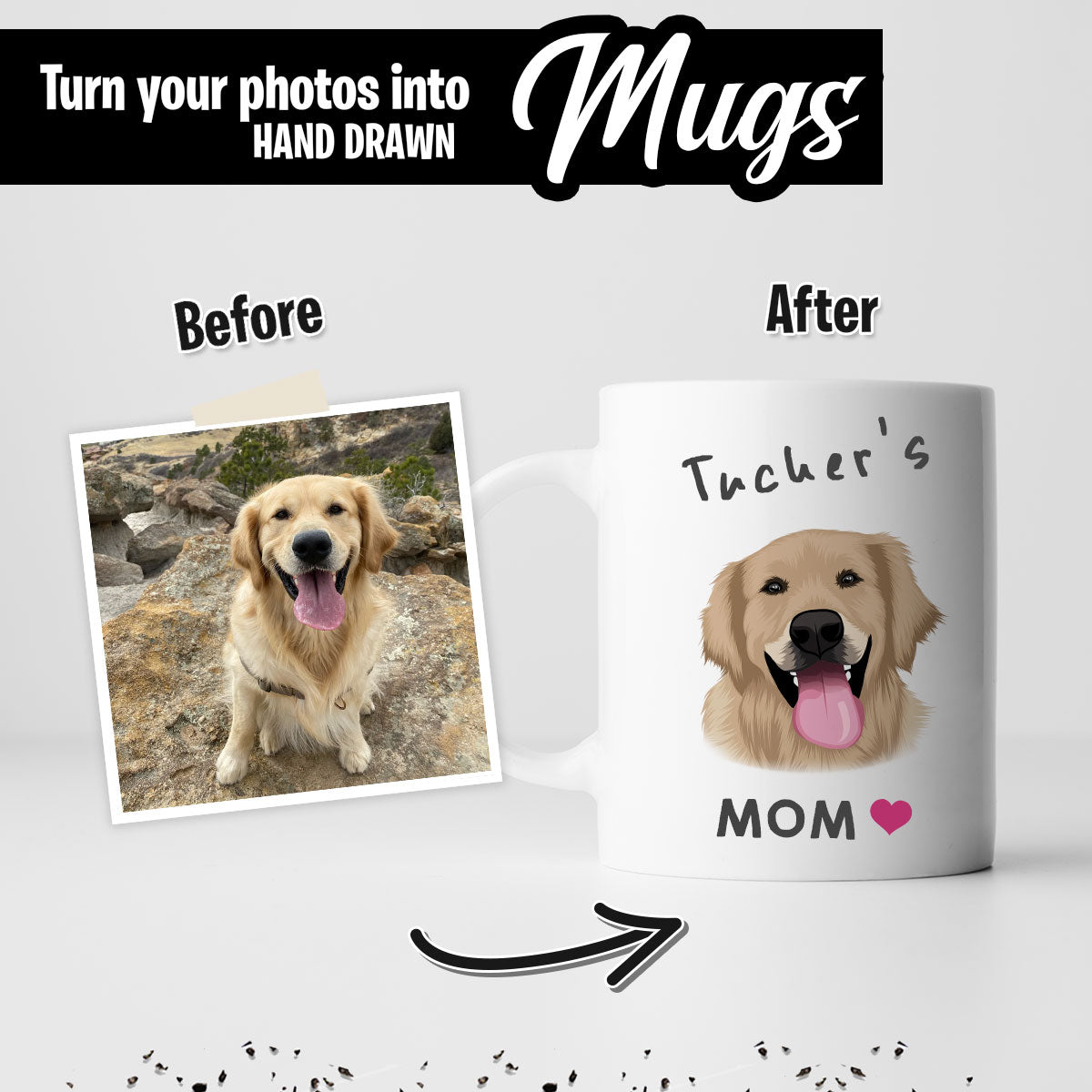 Personalized Dog Parents Mug, Gift for Her, Gift for Him, Handmade