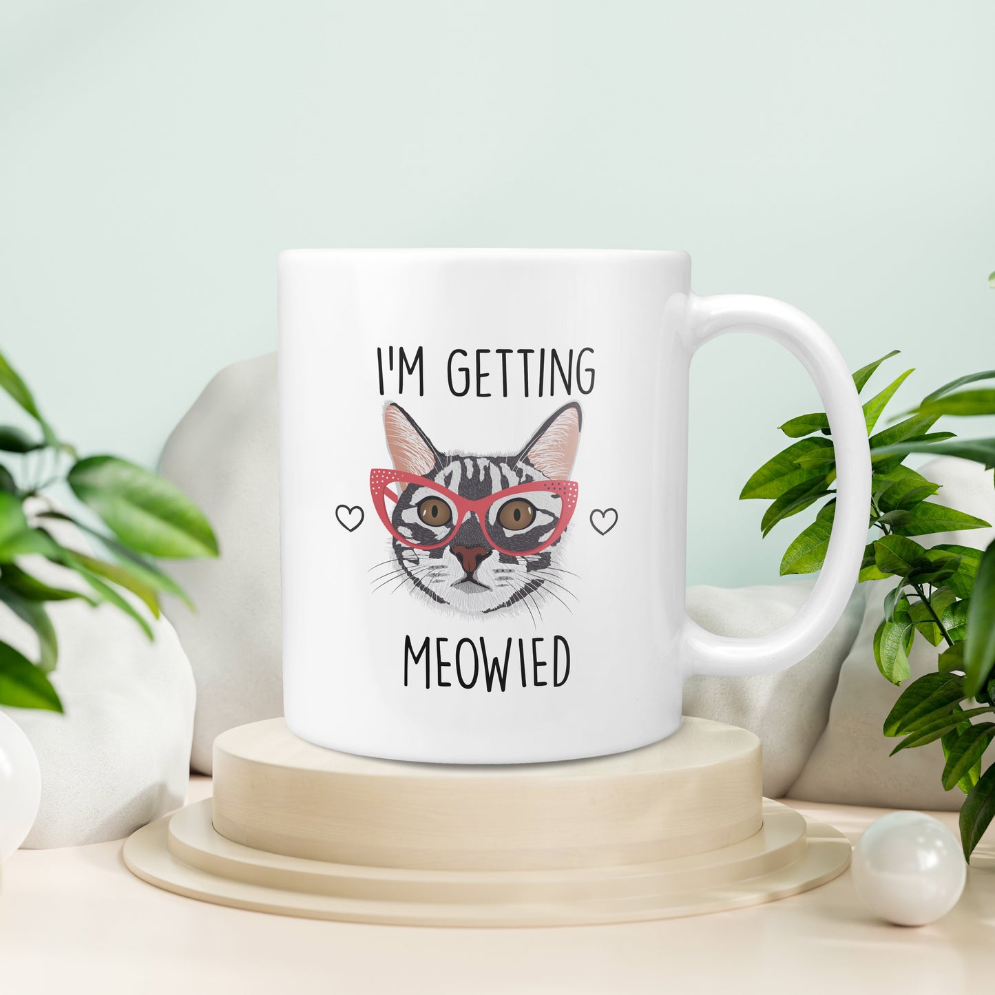 Custom Cat Wedding Mug, Gift for Her, Gift for Him, Handmade