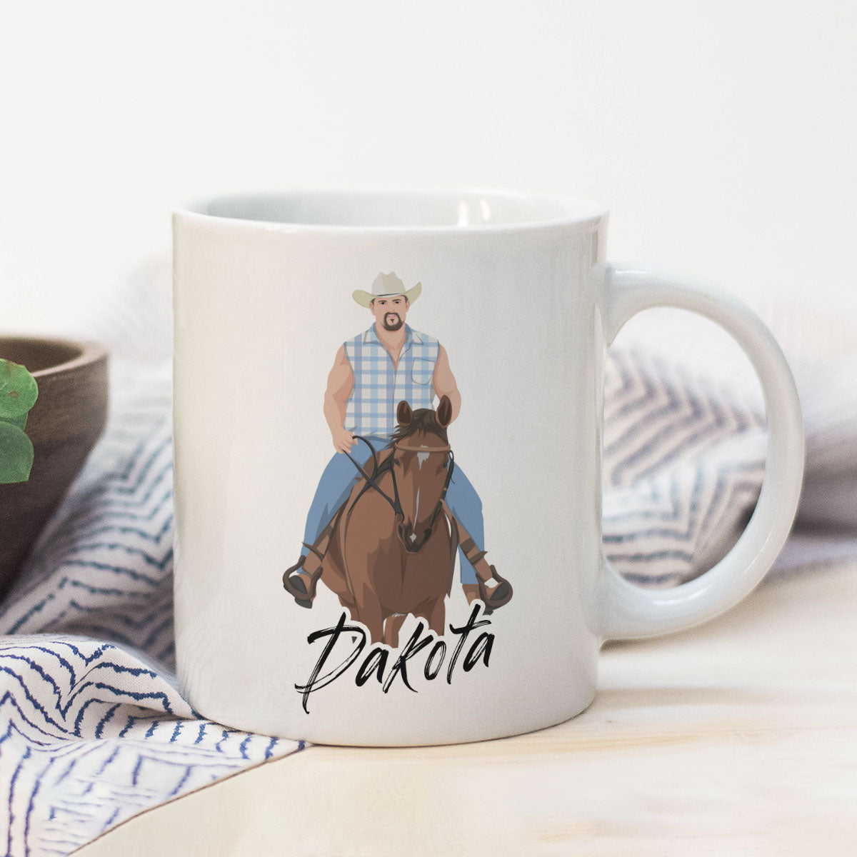 Custom Horse Drawing Mug, Gift for Her, Gift for Him, Valentines, Handmade