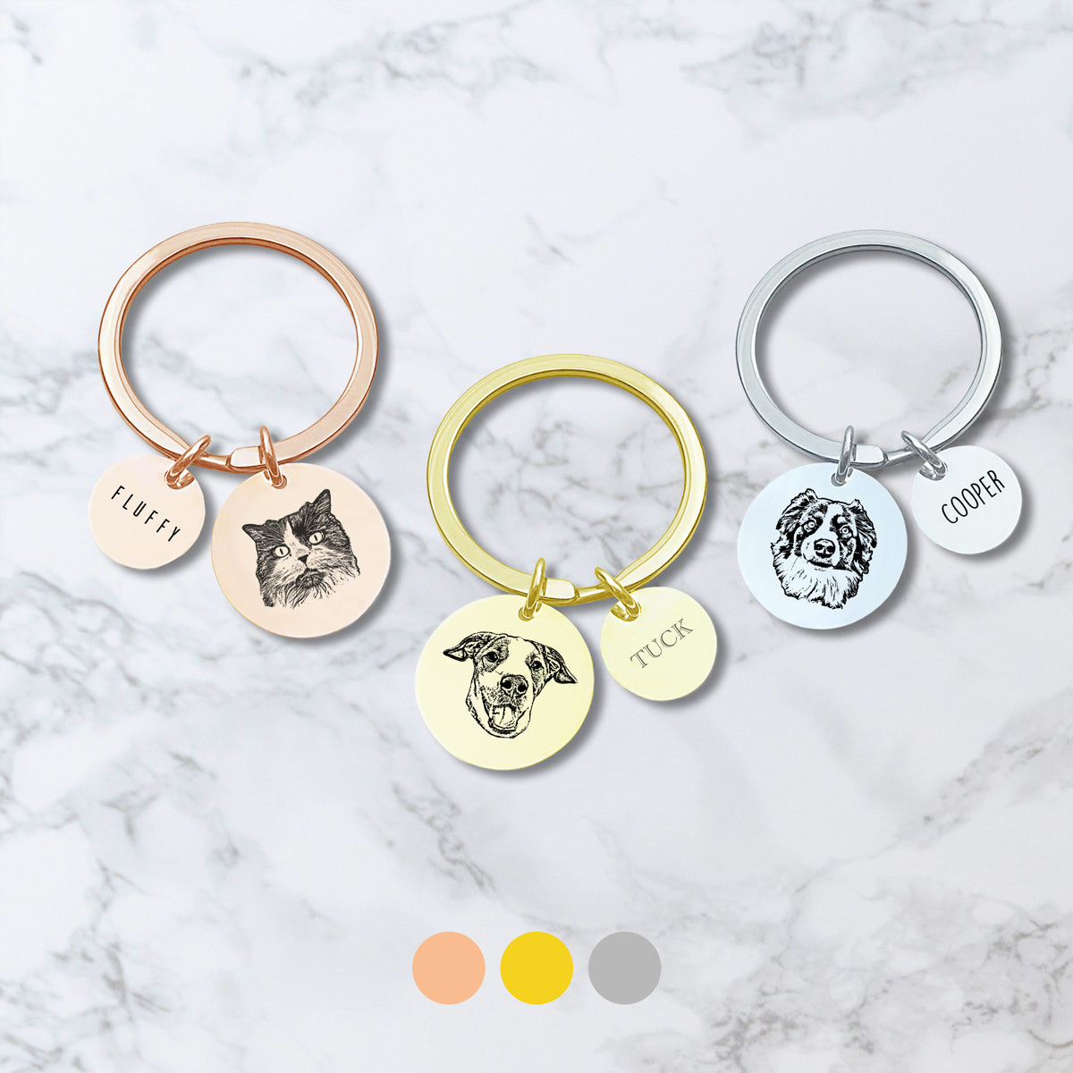 Custom Pet Charm Keychain