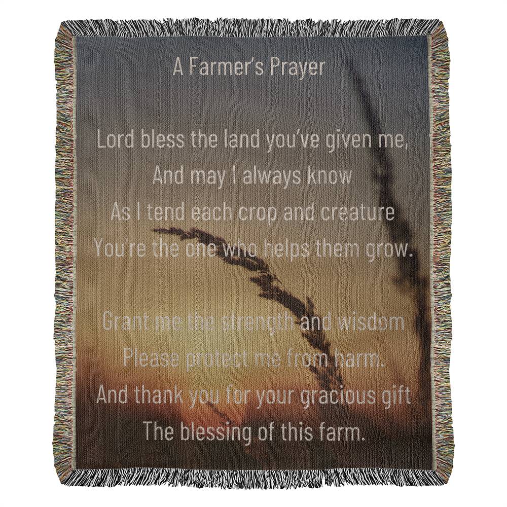 Farmer's Prayer Heirloom Woven Blanket