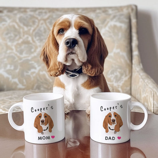 Personalized Dog Parents Mug, Gift for Her, Gift for Him, Handmade