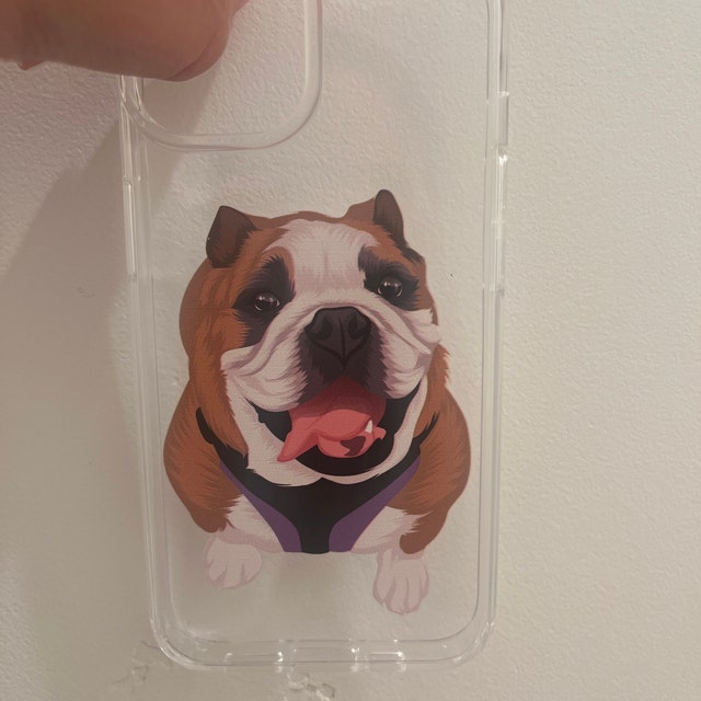 Custom Dog Drawing Clear Case, Gift for Her, Gift for Him, Valentines Gift