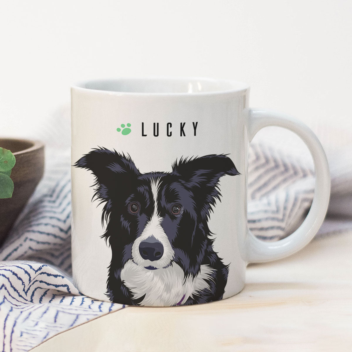 Pet Portrait Mug Personalized, Gift for Her, Gift for Him, Valentines, Handmade