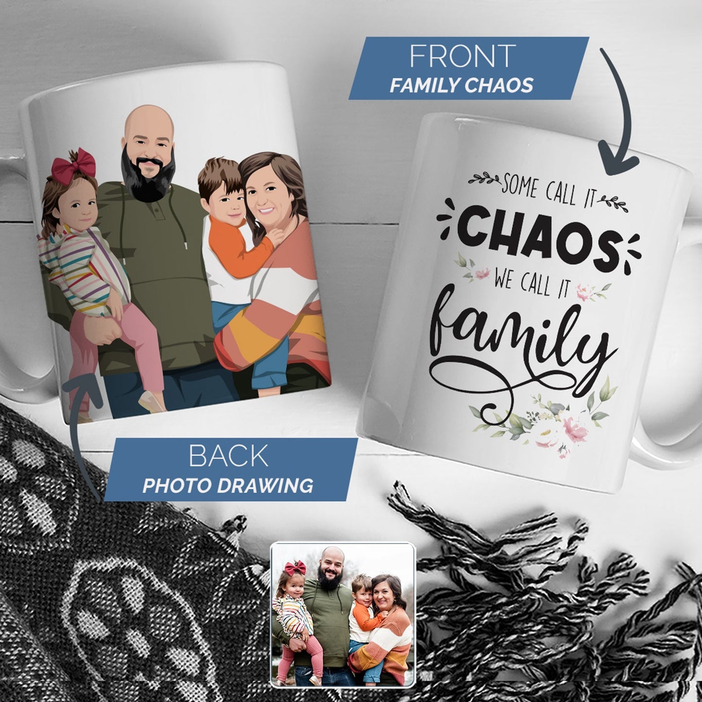 Some Call it Chaos We Call it Family Mug Personalized, Gift for Her, Gift for Him, Handmade