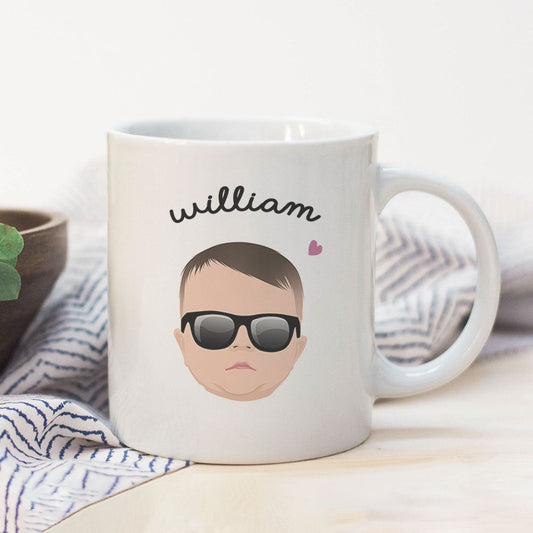 Custom Mug with Kids Face, Gift for Her, Gift for Him, Handmade