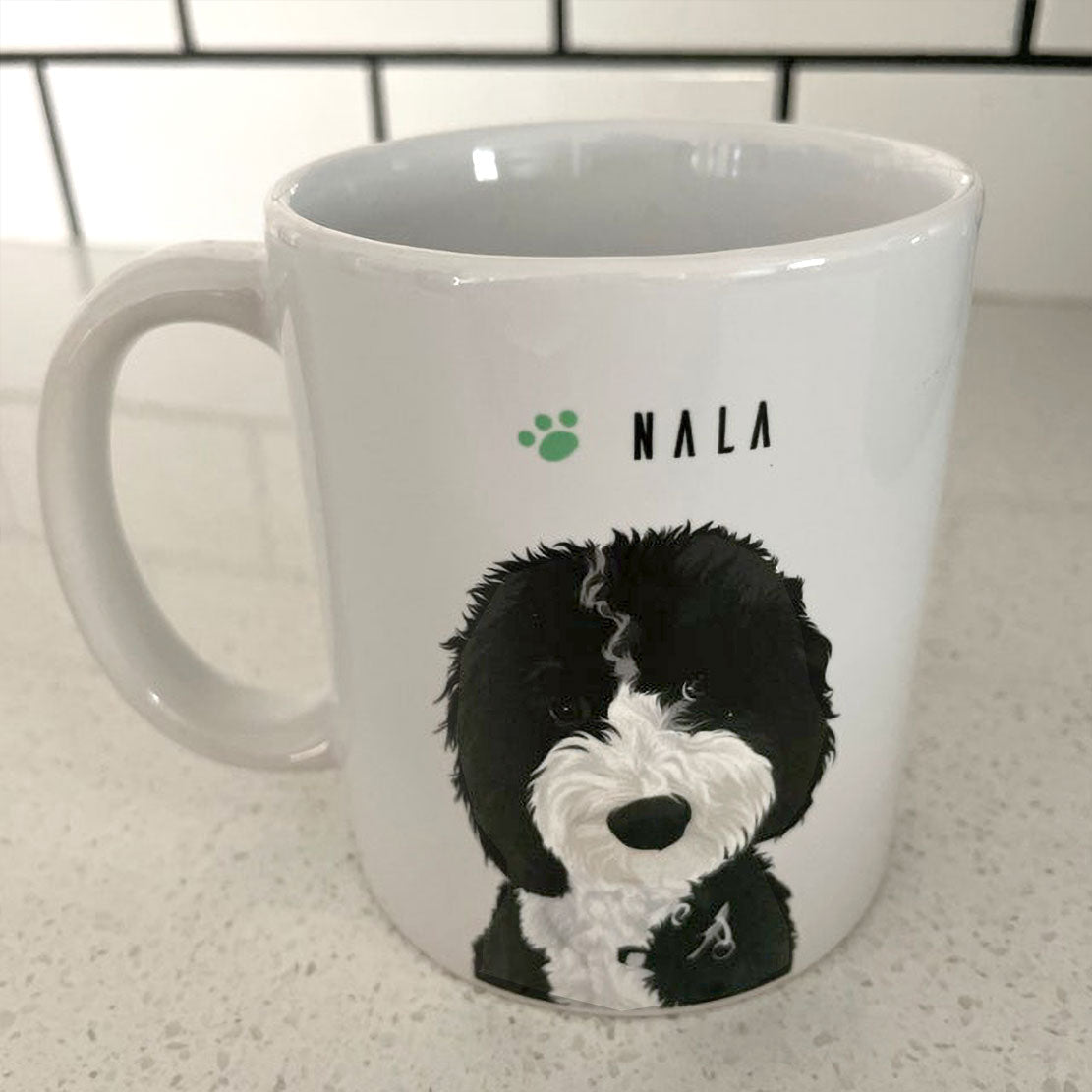 Pet Portrait Mug Personalized, Gift for Her, Gift for Him, Valentines, Handmade