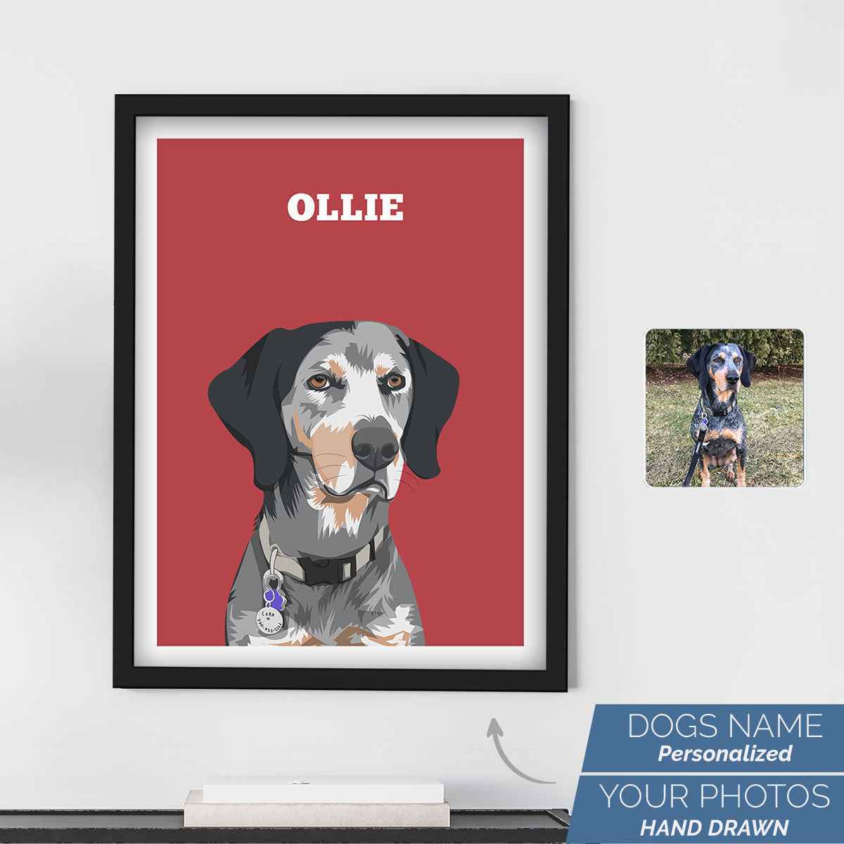 Custom Dog Portraits, Gift for Her, Gift for Him, Handmade