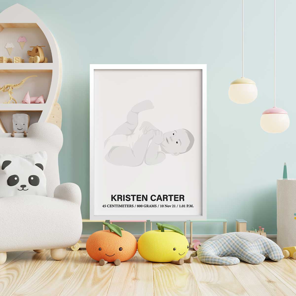 Custom Drawn Baby Portraits, Gift for Her, Gift for Him, Handmade