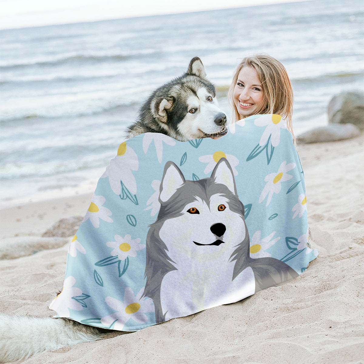 Custom Pet Blanket - Photo Drawing, Gift for Her, Gift for Him, Valentines, Handmade