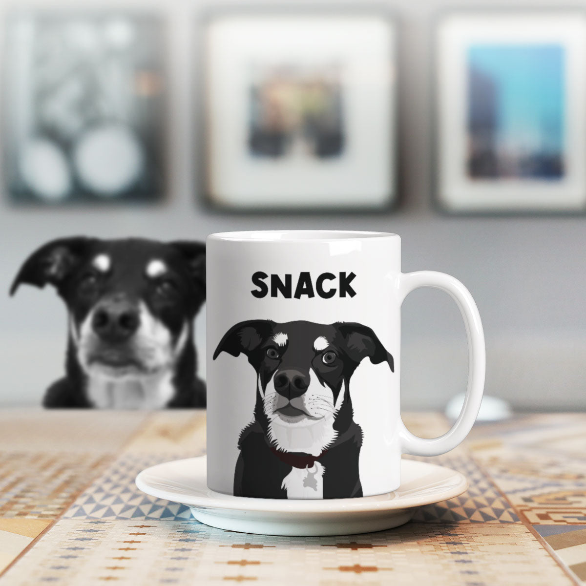 Pet Portrait Mug Personalized, Gift for Her, Gift for Him, Valentines, Handmade